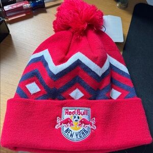 NWT - Adidas MLS New York Red Bull Beenie Winter Hat - RARE